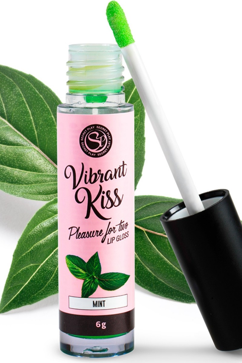 Gloss sexe oral vibrant à la menthe 100% comestible - SP6546