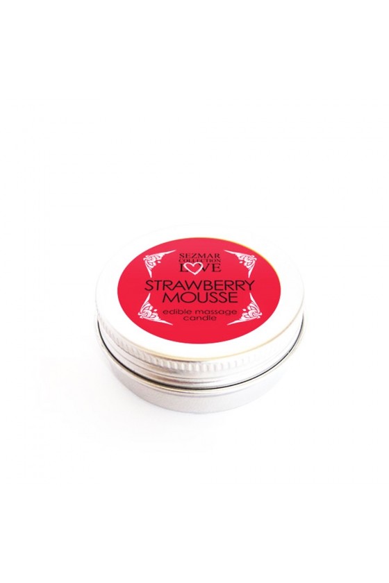 Mini Bougie de massage mousse de fraise 30ml - SEZ072