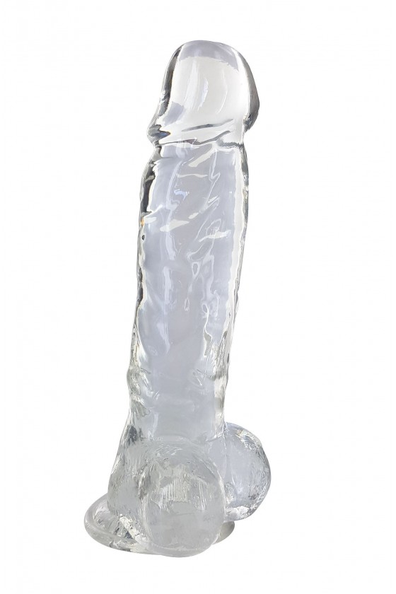 Gode jelly transparent ventouse taille XL 22cm - CC570125